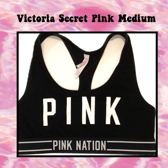 Victoria's Secret‎ PINK Sports Bra Medium Exercise  Active  Racerback - Picture 1 of 3